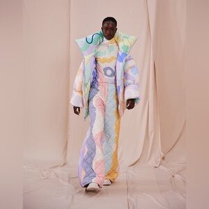 Oopscool - Road Quilted Unisex Pant Colorful Quilted Pant Size S NWT